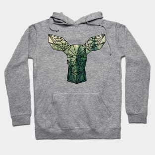 Deer Low Poly Art Fawn Animal Forest Nature Hoodie